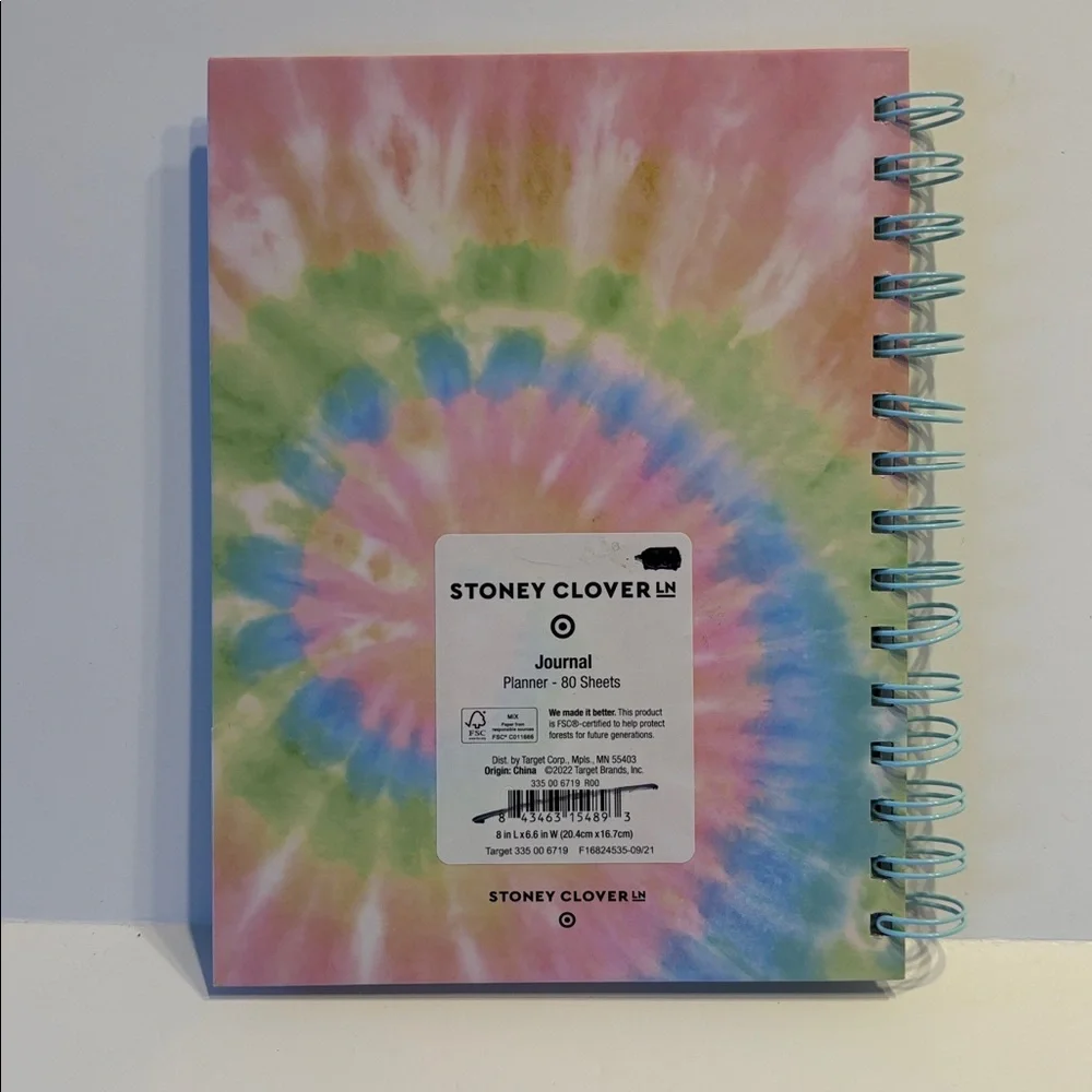 Stoney Clover Lane x Target Undated Weekly Planner in Rainbow Tie Dye